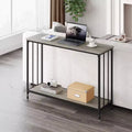 GustoWave 41.5'' Narrow Console Table 2-Tier Wood Accent Sofa Table Furniture for Entryway Living Room Hallway Easy Assembly