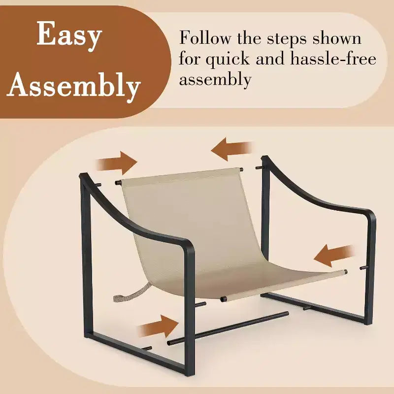 COZONY Modern Accent Chair with Metal Frame Upholstered Lounge Armchair with Foam Cushion for Living Room Bedroom