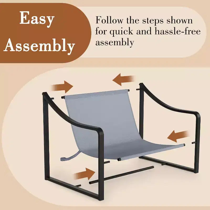 COZONY Modern Accent Chair with Metal Frame Upholstered Lounge Armchair with Foam Cushion for Living Room Bedroom
