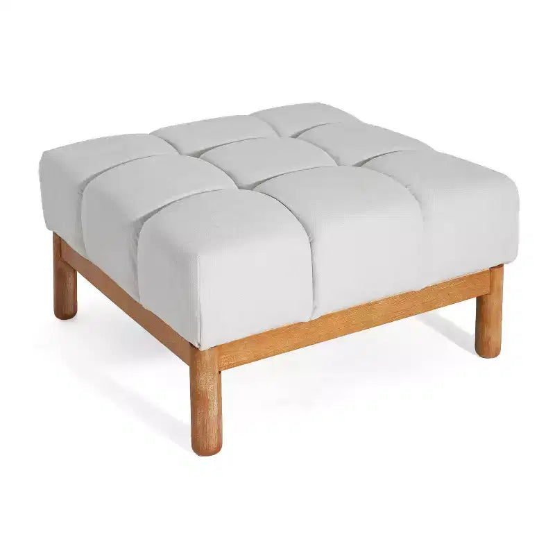 Christopher Knight Home Modern Upholstered Allen Biscuit-style Tufted Ottoman with Square shape