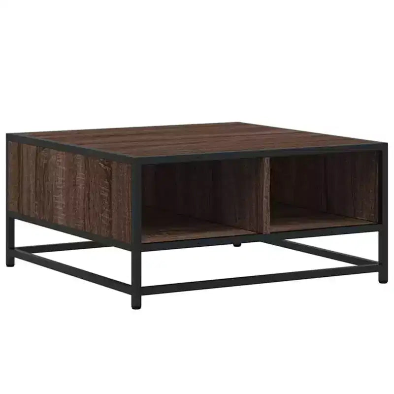 Clihome Storage Coffee Table Square Modern Table with Spacious Hidden Compartment Matte Finish