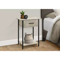 Okak Accent Side Table with Storage Drawers End Table with Bottom Shelf and Metal Legs Couch Table for Small Space Living Room