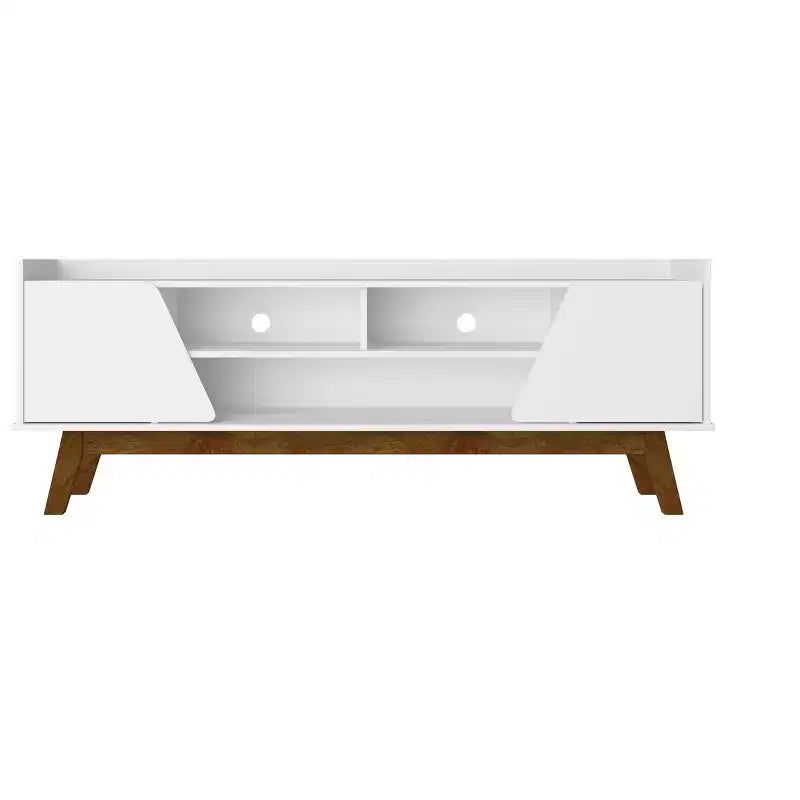 GDFStudio Elberton 63 Mid-Century Modern TV Stand with Soft Close Doors