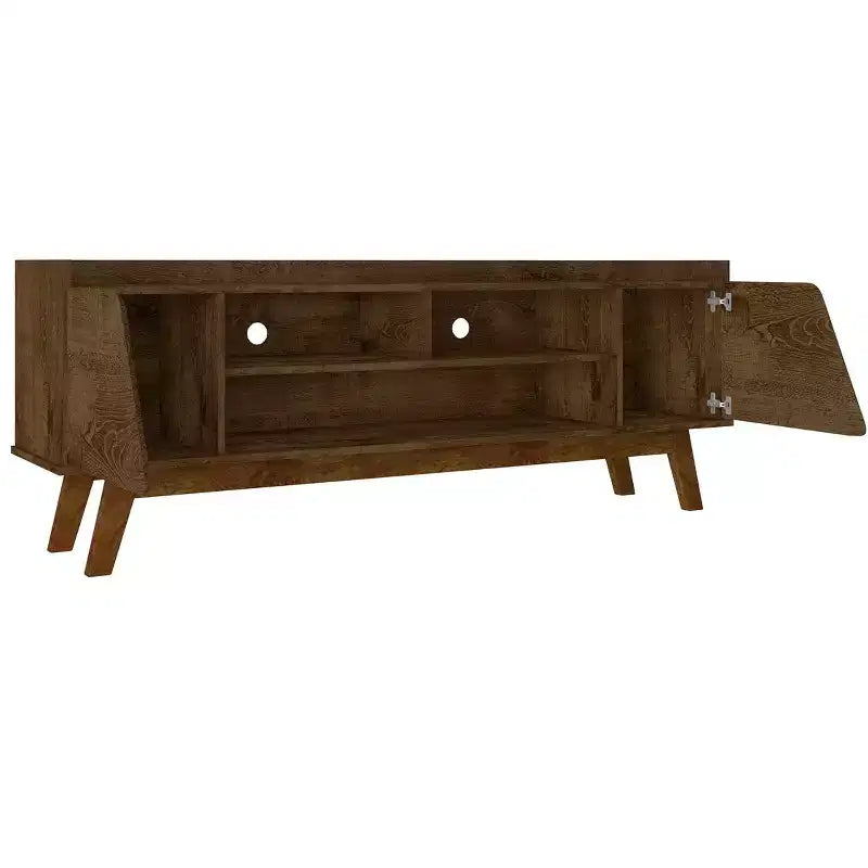 GDFStudio Elberton 63 Mid-Century Modern TV Stand with Soft Close Doors
