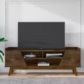 GDFStudio Elberton 63 Mid-Century Modern TV Stand with Soft Close Doors
