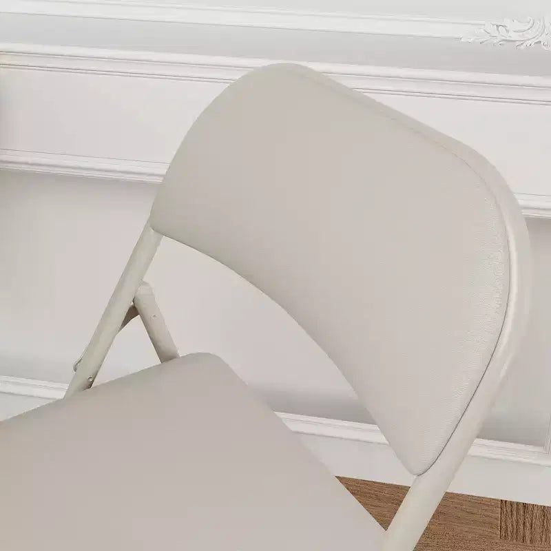 Folding Chairs with Padded Cushions Metal Frame Hold Up to 350 Pounds Portable Leather Upholstered Chair for Dining Room Living Room