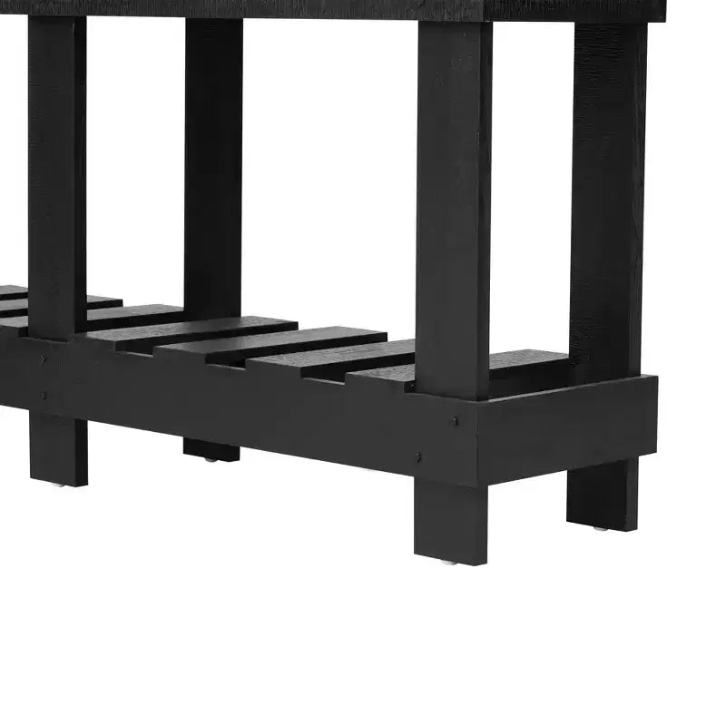 Farmhouse Console Table with Storage Fir Solid Wood Hallway Table Vintage Entryway Table with Shelf and Reinforced Legs