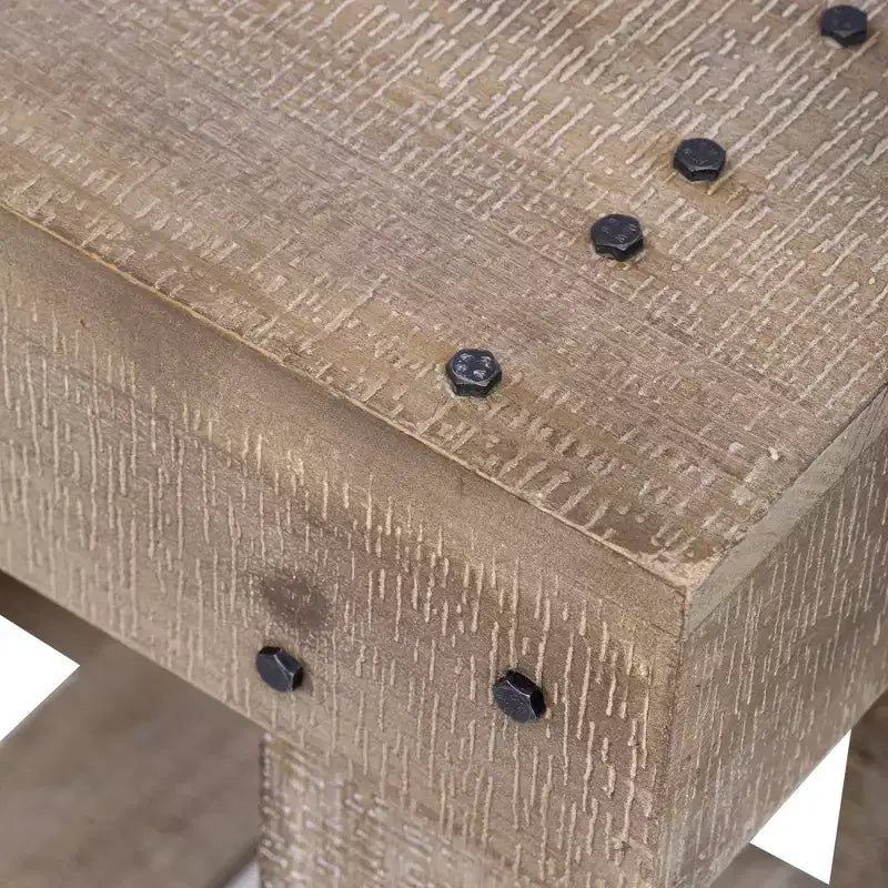 Farmhouse Console Table with Storage Fir Solid Wood Hallway Table Vintage Entryway Table with Shelf and Reinforced Legs