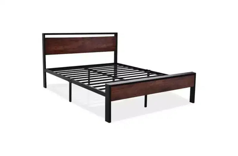 Platform Bed Frame with Headboard and Footboard Under Bed Storage No Box Spring Needed 12 Metal Slats Noise Free