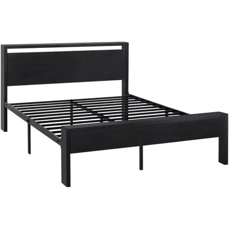 Platform Bed Frame with Headboard and Footboard Under Bed Storage No Box Spring Needed 12 Metal Slats Noise Free