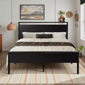 Platform Bed Frame with Headboard and Footboard Under Bed Storage No Box Spring Needed 12 Metal Slats Noise Free