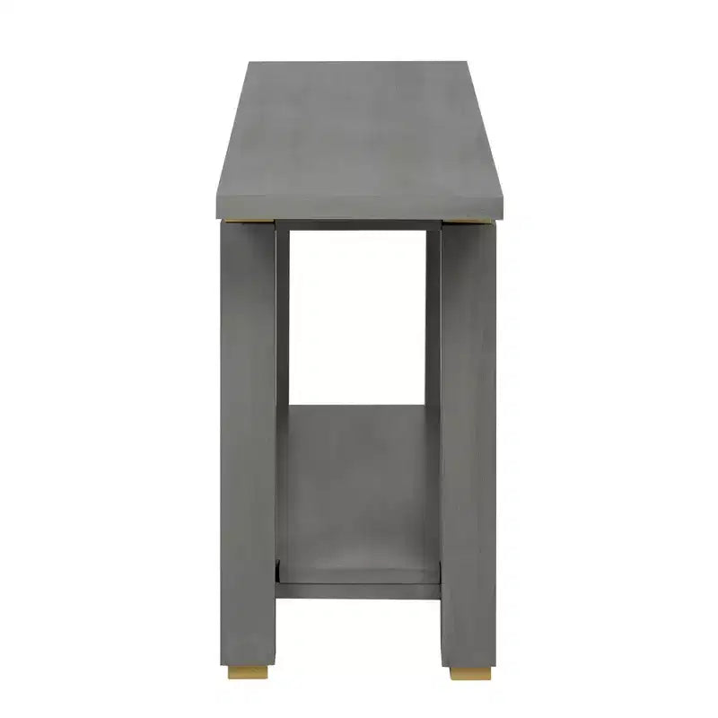 Minimalist Console Table with Storage Wood Entryway Table with Open Shelf Farmhouse Hallway Table