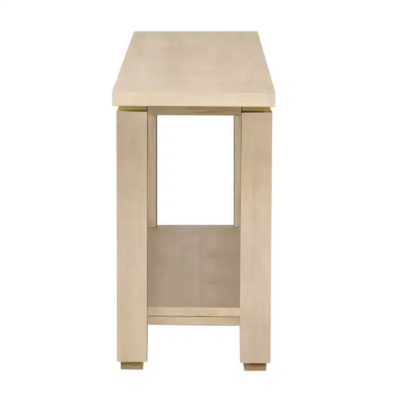 Minimalist Console Table with Storage Wood Entryway Table with Open Shelf Farmhouse Hallway Table