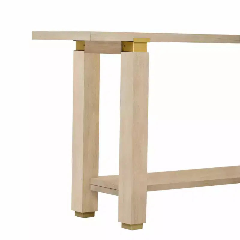 Minimalist Console Table with Storage Wood Entryway Table with Open Shelf Farmhouse Hallway Table