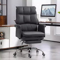 PU Leather Executive Office Chair Ergonomic and Reclining Office Desk Chair with Footrest