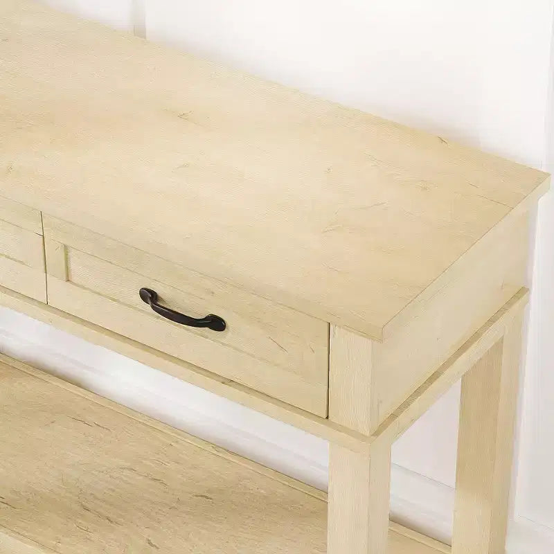 54 Entryway Table Console Table with 3 Storage Drawers 3-Tiered Country-Style Wooden Sofa Table Hallway Tables for Entryway Living Room