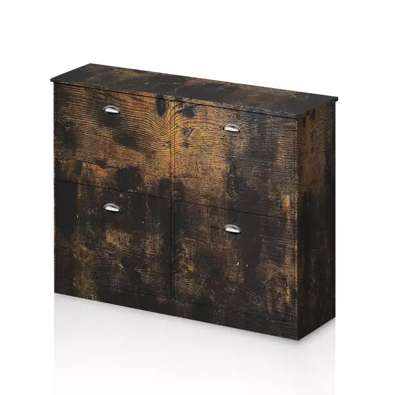 GDFStudio Zinnia Modern 40.3'' Shoe Rack with 4 Flip-Top Drawers