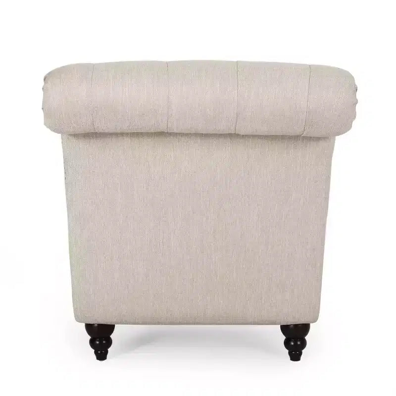Varnell Contemporary Fabric Chaise Lounge with Turned Legs - Christopher Knight Home