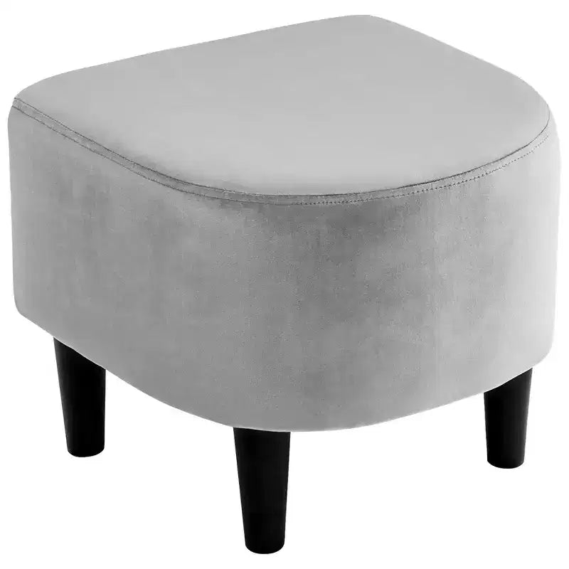 Yaheetech Fabric Upholstered Accent/Barrel Chair and Ottoman Set for Living Room