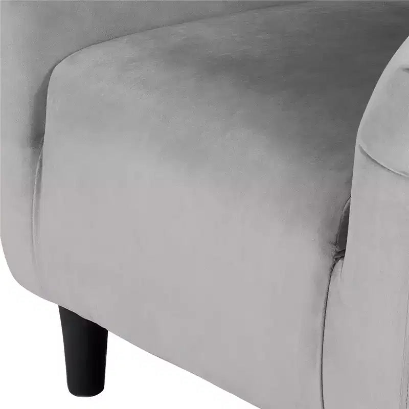 Yaheetech Fabric Upholstered Accent/Barrel Chair and Ottoman Set for Living Room